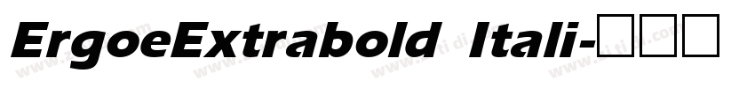 ErgoeExtrabold Itali字体转换